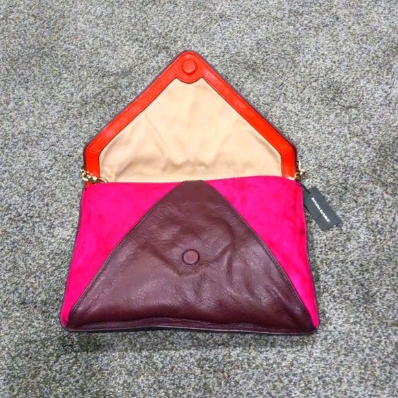 Banana Republic Multi Colored Leather and CowHide Shoulder or Clutch Handbag - Picture 2 of 5